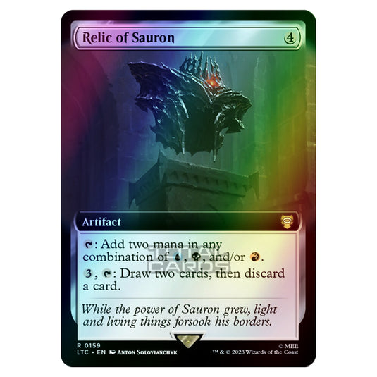 Magic The Gathering - The Lord of the Rings - Tales of Middle-Earth - Commander - Relic of Sauron (Extended Art Card)  - 0159 (Foil)