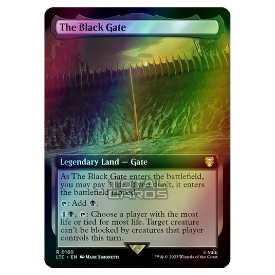 Magic The Gathering - The Lord of the Rings - Tales of Middle-Earth - Commander - The Black Gate (Extended Art Card)  - 0160 (Foil)