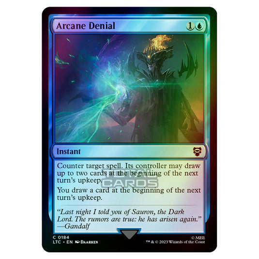 Magic The Gathering - The Lord of the Rings - Tales of Middle-Earth - Commander - Arcane Denial - 0184 (Foil)