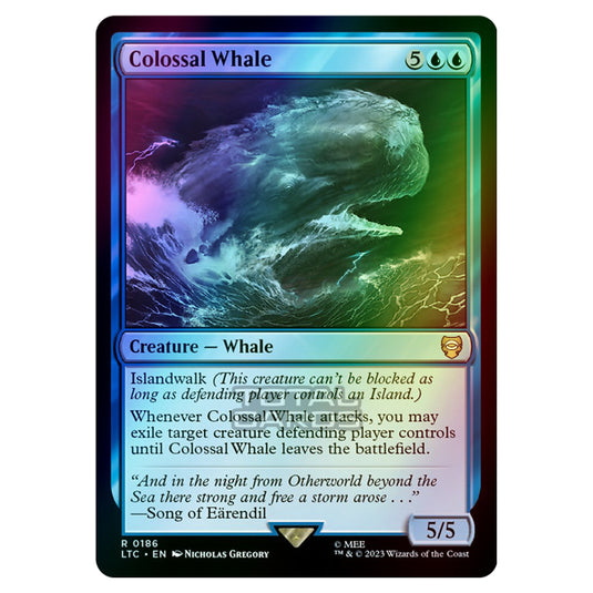 Magic The Gathering - The Lord of the Rings - Tales of Middle-Earth - Commander - Colossal Whale - 0186 (Foil)