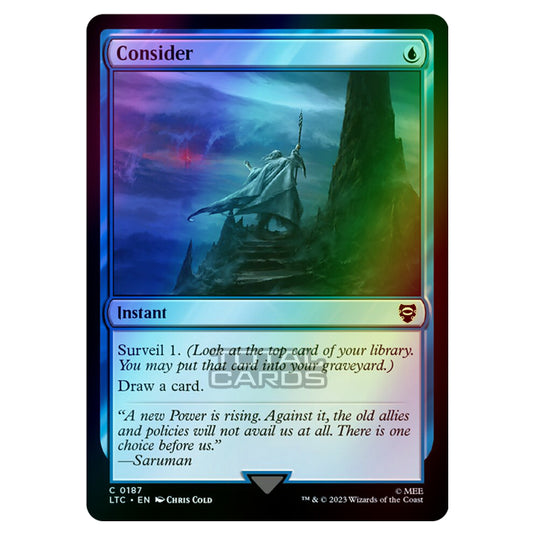 Magic The Gathering - The Lord of the Rings - Tales of Middle-Earth - Commander - Consider - 0187 (Foil)