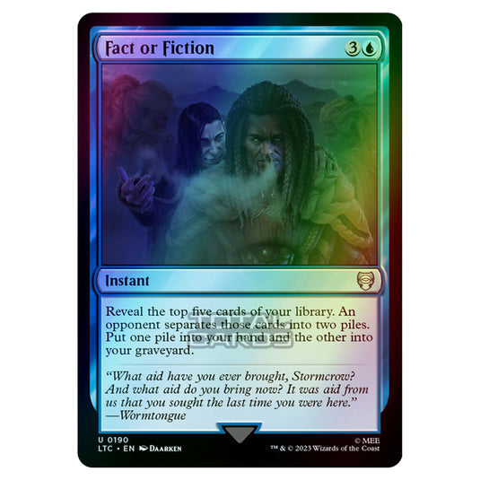 Magic The Gathering - The Lord of the Rings - Tales of Middle-Earth - Commander - Fact or Fiction - 0190 (Foil)