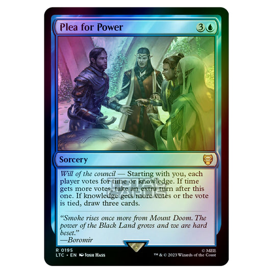 Magic The Gathering - The Lord of the Rings - Tales of Middle-Earth - Commander - Plea for Power - 0195 (Foil)