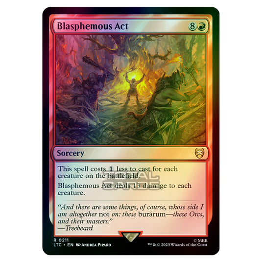 Magic The Gathering - The Lord of the Rings - Tales of Middle-Earth - Commander - Blasphemous Act - 0211 (Foil)