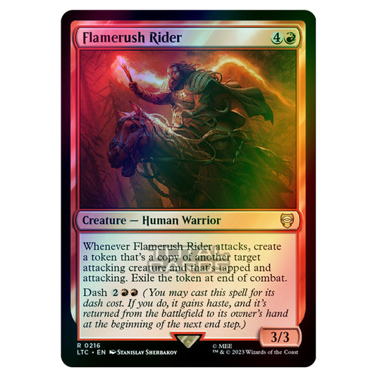 Magic The Gathering - The Lord of the Rings - Tales of Middle-Earth - Commander - Flamerush Rider - 0216 (Foil)