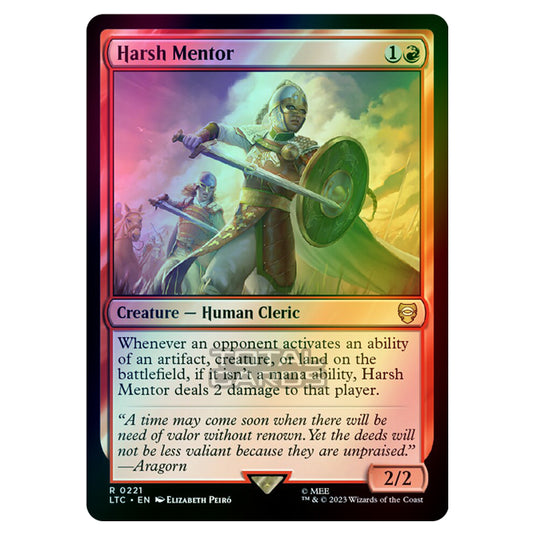 Magic The Gathering - The Lord of the Rings - Tales of Middle-Earth - Commander - Harsh Mentor - 0221 (Foil)