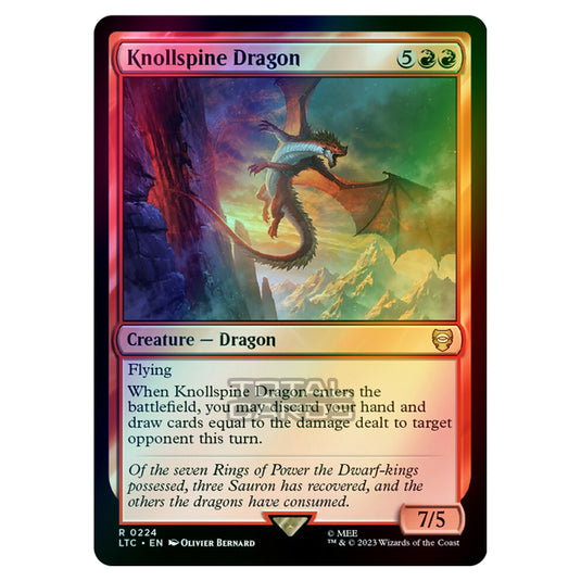 Magic The Gathering - The Lord of the Rings - Tales of Middle-Earth - Commander - Knollspine Dragon - 0224 (Foil)