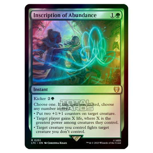 Magic The Gathering - The Lord of the Rings - Tales of Middle-Earth - Commander - Inscription of Abundance - 0251 (Foil)