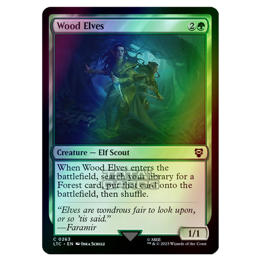 Magic The Gathering - The Lord of the Rings - Tales of Middle-Earth - Commander - Wood Elves - 0263 (Foil)