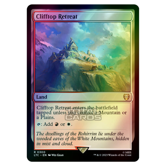 Magic The Gathering - The Lord of the Rings - Tales of Middle-Earth - Commander - Clifftop Retreat - 0300 (Foil)