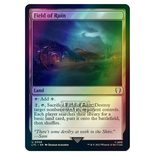 Magic The Gathering - The Lord of the Rings - Tales of Middle-Earth - Commander - Field of Ruin - 0308 (Foil)