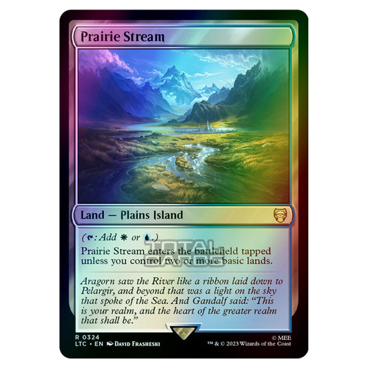 Magic The Gathering - The Lord of the Rings - Tales of Middle-Earth - Commander - Prairie Stream - 0324 (Foil)