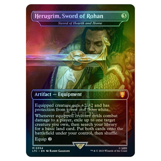 Magic The Gathering - The Lord of the Rings - Tales of Middle-Earth - Commander - Sword of Hearth and Home (Alternate-Art Borderless Card)  - 0354 (Foil)