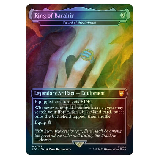 Magic The Gathering - The Lord of the Rings - Tales of Middle-Earth - Commander - Sword of the Animist (Alternate-Art Borderless Card)  - 0355 (Foil)