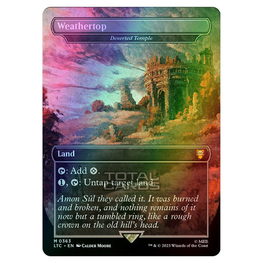 Magic The Gathering - The Lord of the Rings - Tales of Middle-Earth - Commander - Deserted Temple (Alternate-Art Borderless Card)  - 0363 (Foil)