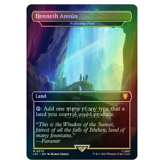 Magic The Gathering - The Lord of the Rings - Tales of Middle-Earth - Commander - Reflecting Pool (Alternate-Art Borderless Card)  - 0373 (Foil)