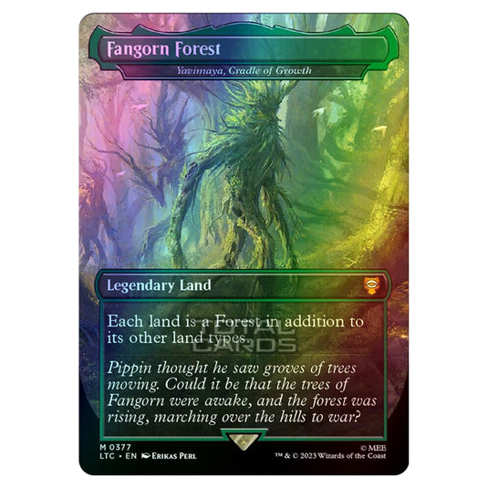 Magic The Gathering - The Lord of the Rings - Tales of Middle-Earth - Commander - Yavimaya, Cradle of Growth (Alternate-Art Borderless Card)  - 0377 (Foil)