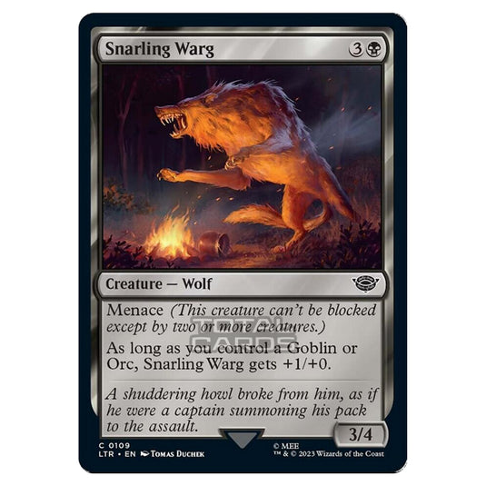 Magic The Gathering - The Lord of the Rings - Tales of Middle-Earth - Snarling Warg - 0109