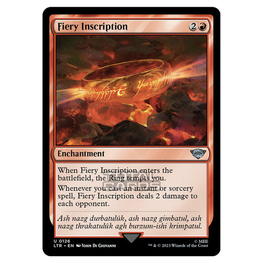 Magic The Gathering - The Lord of the Rings - Tales of Middle-Earth - Fiery Inscription - 0126