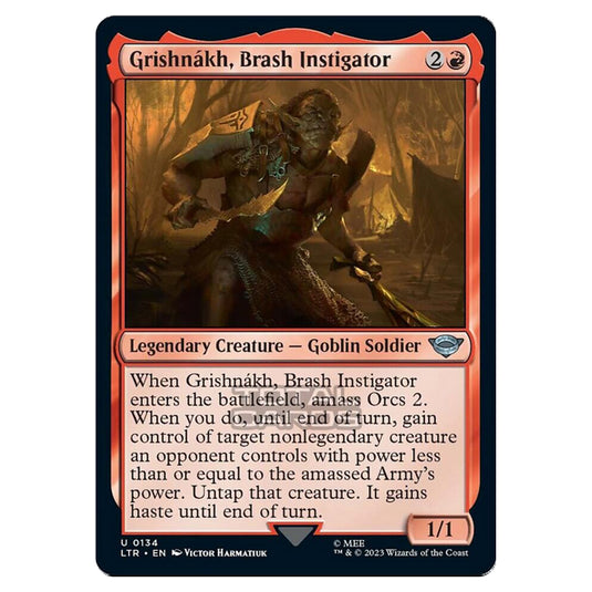 Magic The Gathering - The Lord of the Rings - Tales of Middle-Earth - Grishnákh, Brash Instigator - 0134