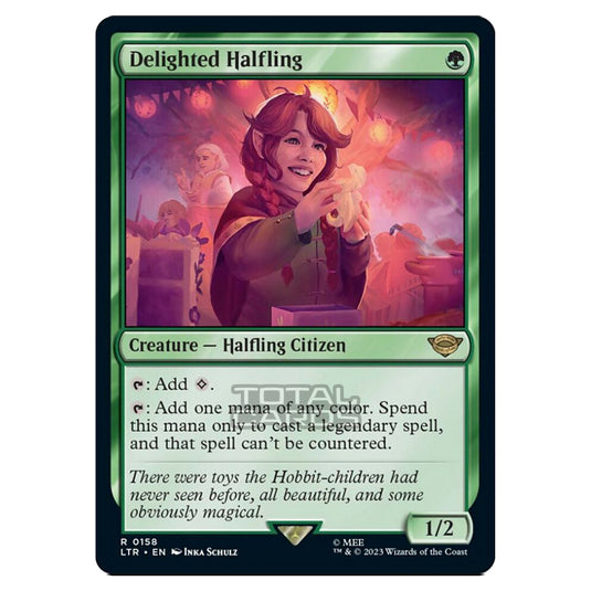 Magic The Gathering - The Lord of the Rings - Tales of Middle-Earth - Delighted Halfling - 0158