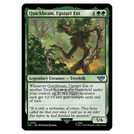 Magic The Gathering - The Lord of the Rings - Tales of Middle-Earth - Quickbeam, Upstart Ent - 0183