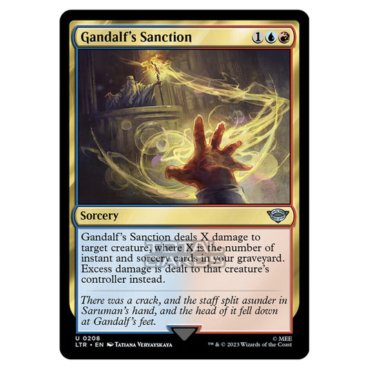 Magic The Gathering - The Lord of the Rings - Tales of Middle-Earth - Gandalf's Sanction - 0208