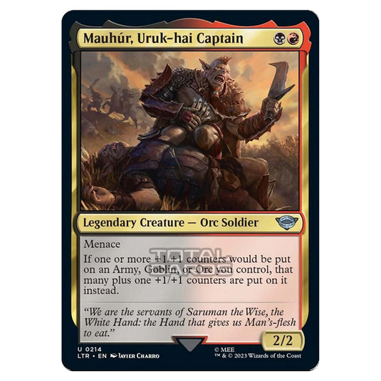 Magic The Gathering - The Lord of the Rings - Tales of Middle-Earth - Mauhúr, Uruk-hai Captain - 0214