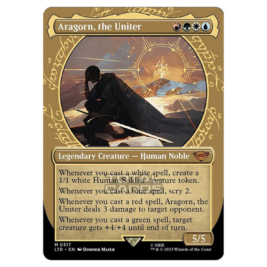 Magic The Gathering - The Lord of the Rings - Tales of Middle-Earth - Aragorn, the Uniter (Showcase Card)  - 0317