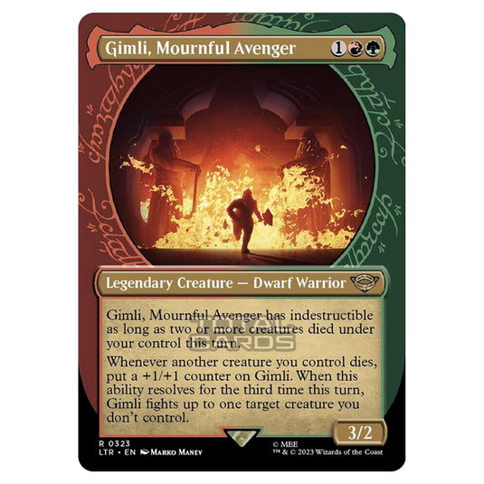 Magic The Gathering - The Lord of the Rings - Tales of Middle-Earth - Gimli, Mournful Avenger (Showcase Card)  - 0323