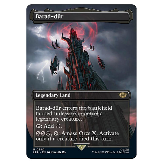 Magic The Gathering - The Lord of the Rings - Tales of Middle-Earth - Barad-dûr (Alternate-Art Borderless Card)  - 0340