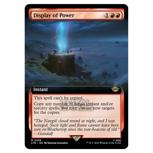 Magic The Gathering - The Lord of the Rings - Tales of Middle-Earth - Display of Power (Extended Art Card)  - 0358