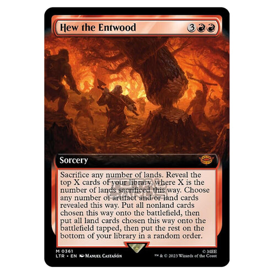 Magic The Gathering - The Lord of the Rings - Tales of Middle-Earth - Hew the Entwood (Extended Art Card)  - 0361