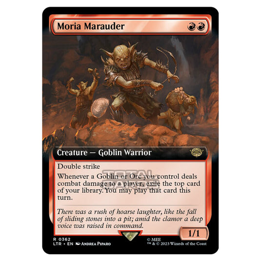 Magic The Gathering - The Lord of the Rings - Tales of Middle-Earth - Moria Marauder (Extended Art Card)  - 0362