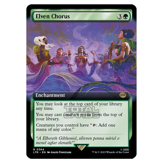 Magic The Gathering - The Lord of the Rings - Tales of Middle-Earth - Elven Chorus (Extended Art Card)  - 0364