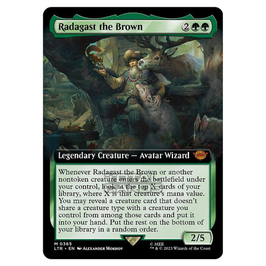 Magic The Gathering - The Lord of the Rings - Tales of Middle-Earth - Radagast the Brown (Extended Art Card)  - 0365