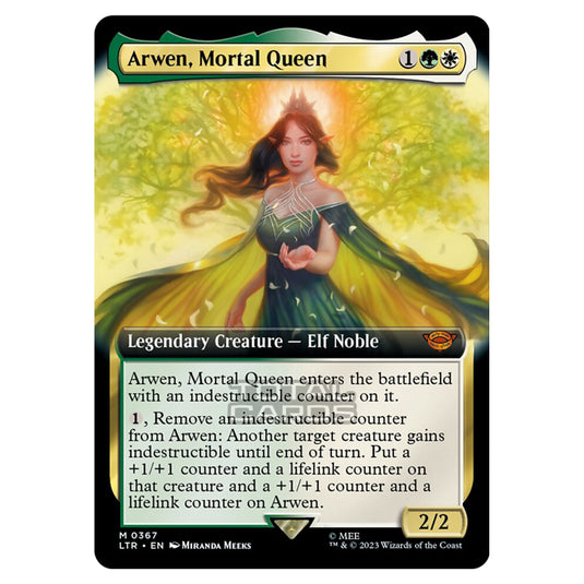 Magic The Gathering - The Lord of the Rings - Tales of Middle-Earth - Arwen, Mortal Queen (Extended Art Card)  - 0367