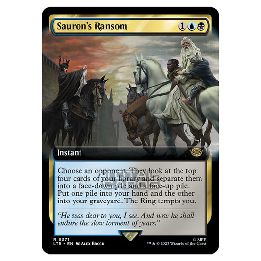 Magic The Gathering - The Lord of the Rings - Tales of Middle-Earth - Sauron's Ransom (Extended Art Card)  - 0371