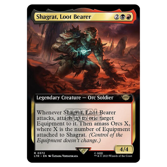 Magic The Gathering - The Lord of the Rings - Tales of Middle-Earth - Shagrat, Loot Bearer (Extended Art Card)  - 0372