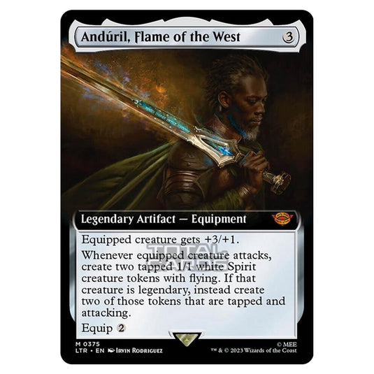 Magic The Gathering - The Lord of the Rings - Tales of Middle-Earth - Andúril, Flame of the West (Extended Art Card)  - 0375