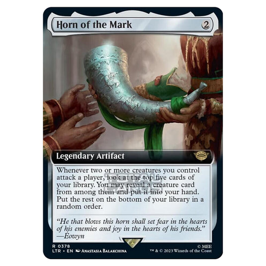 Magic The Gathering - The Lord of the Rings - Tales of Middle-Earth - Horn of the Mark (Extended Art Card)  - 0378