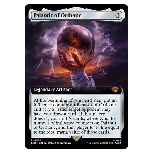 Magic The Gathering - The Lord of the Rings - Tales of Middle-Earth - Palantír of Orthanc (Extended Art Card)  - 0381