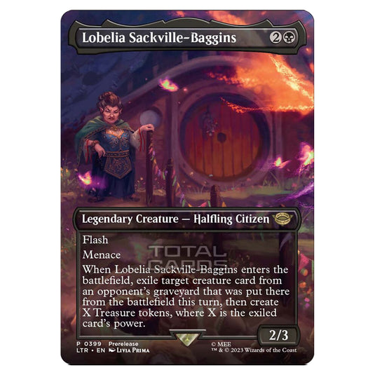 Magic The Gathering - The Lord of the Rings - Tales of Middle-Earth - Lobelia Sackville-Baggins (Scene Card)  - 0399