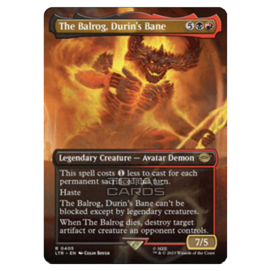 Magic The Gathering - The Lord of the Rings - Tales of Middle-Earth - The Balrog, Durin's Bane (Scene Card)  - 0405