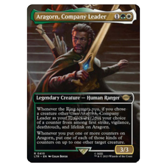 Magic The Gathering - The Lord of the Rings - Tales of Middle-Earth - Aragorn, Company Leader (Scene Card)  - 0410