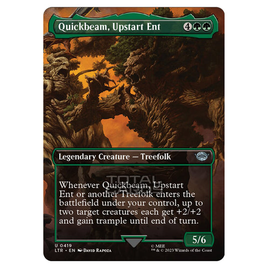 Magic The Gathering - The Lord of the Rings - Tales of Middle-Earth - Quickbeam, Upstart Ent (Scene Card)  - 0419