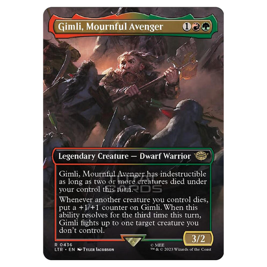 Magic The Gathering - The Lord of the Rings - Tales of Middle-Earth - Gimli, Mournful Avenger (Scene Card)  - 0436