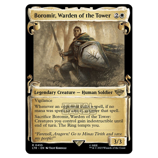 Magic The Gathering - The Lord of the Rings - Tales of Middle-Earth - Boromir, Warden of the Tower (Extended Art Card)  - 0455