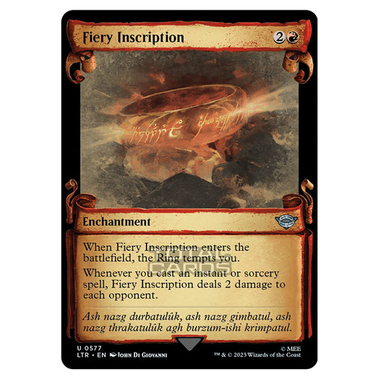 Magic The Gathering - The Lord of the Rings - Tales of Middle-Earth - Fiery Inscription - 0577