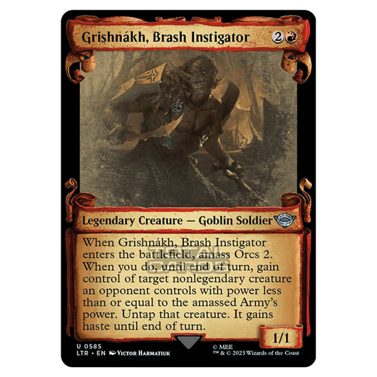 Magic The Gathering - The Lord of the Rings - Tales of Middle-Earth - Grishnákh, Brash Instigator - 0585